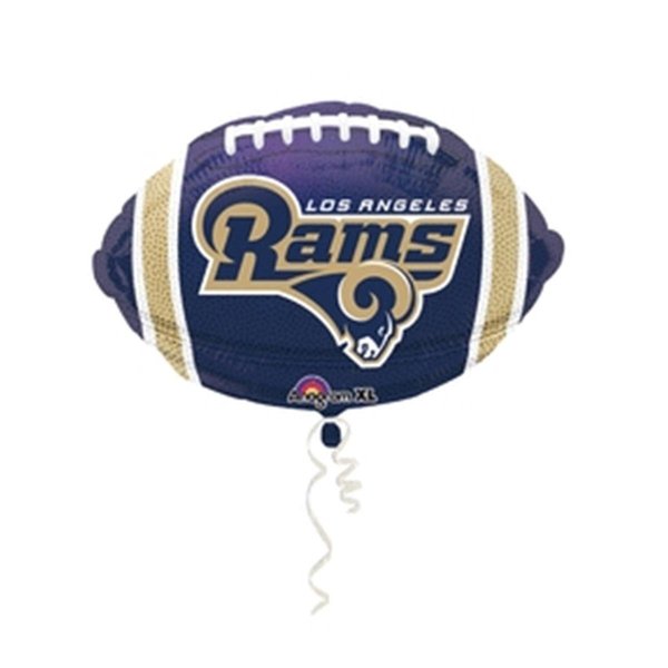Anagram Anagram 81876 18 in. La Rams Football-Flat Balloon Case 81876
